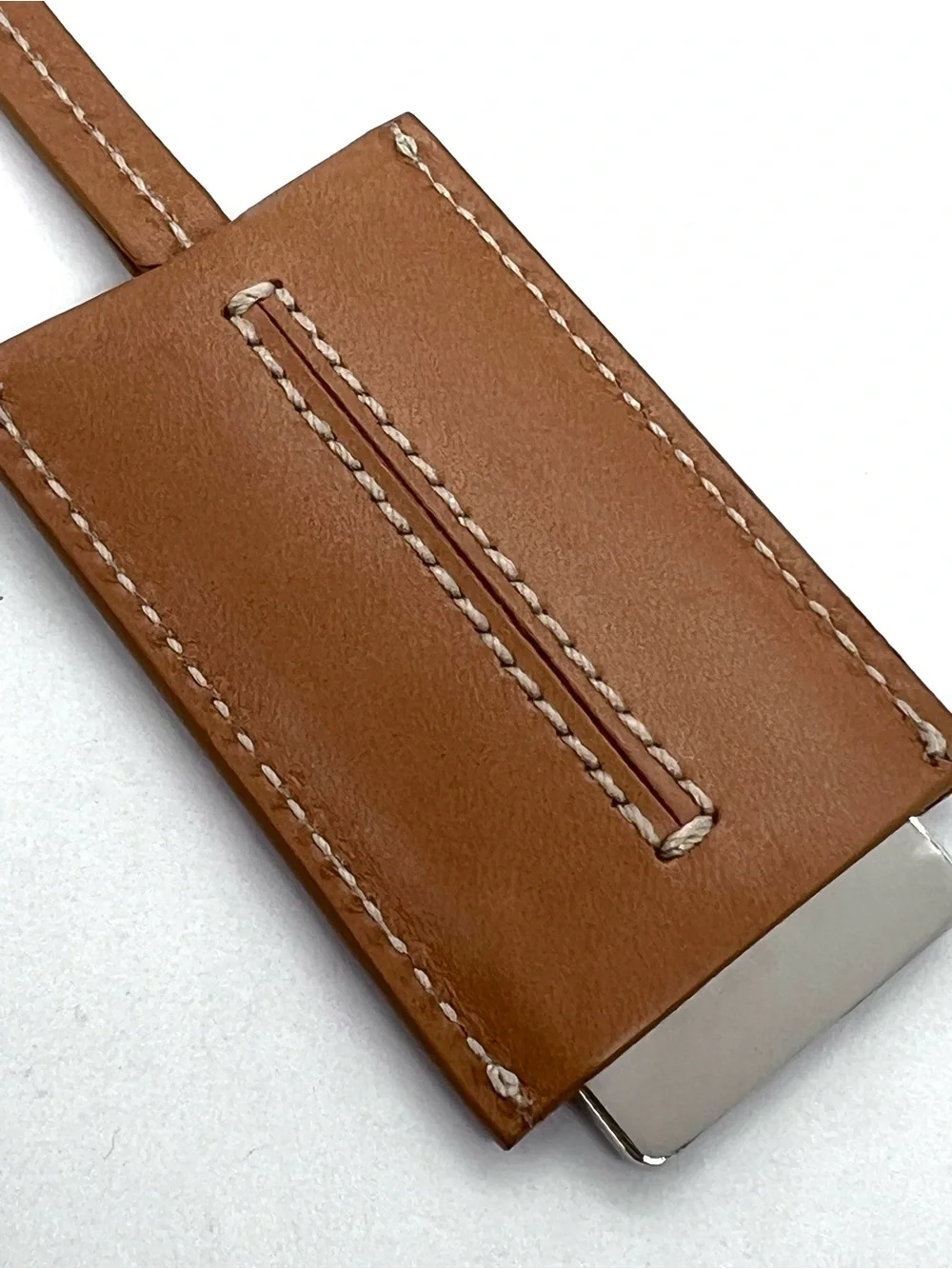 Tod’s Leather Keychain Mirror Travel Compact Tan w/ Branded Box & Cloth Italy